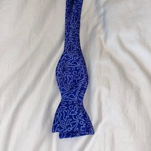 Ben silver blue bow tie